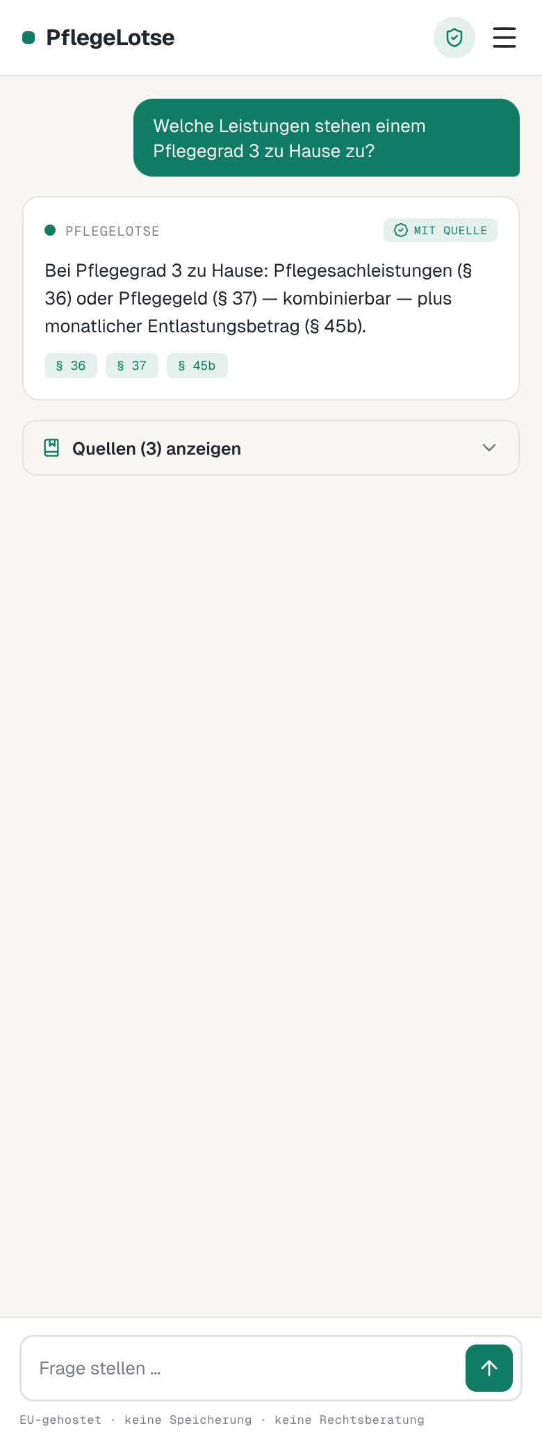 Mobile Ansicht